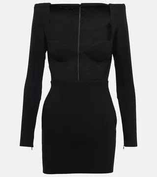 Parks cutout crepe minidress