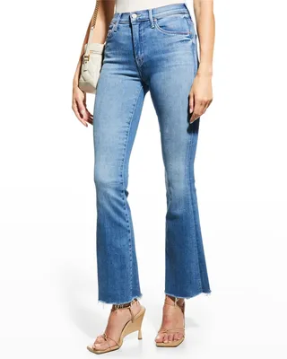 The Weekender Fray Flare-Leg Jeans