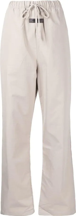 High-Waisted Drawstring Trousers