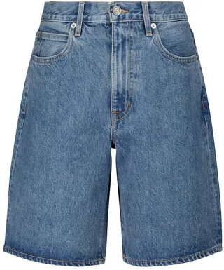 Low-rise denim shorts