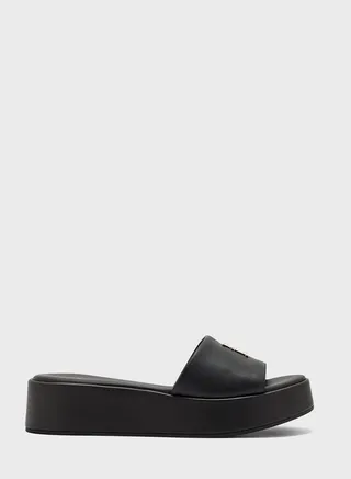 Flatform Slip On Wedge Sandals