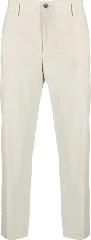 Stretch-Cotton Cropped Trousers