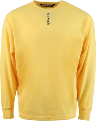 Vertical Logo Long-sleeve Tee Yellow