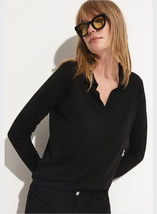 Polo Neck Knitted Sweater