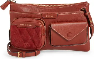 Multi Pocket Leather Shoulder Bag