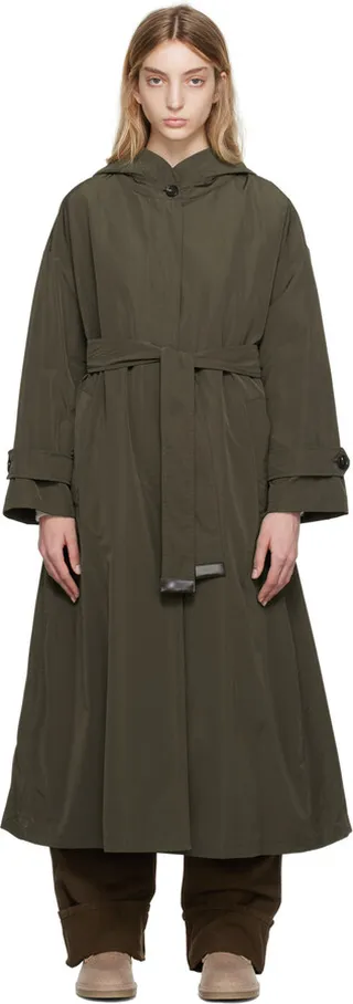 Max Mara Khaki The Cube Belted Coat