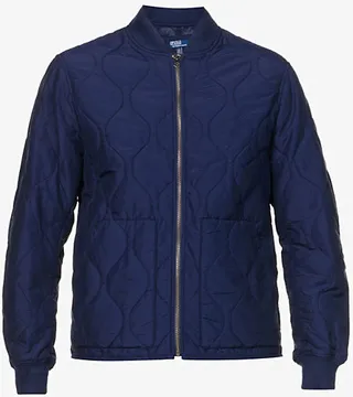 ens Newport Navy Gunner Quilted Cotton-blend Bomber Jacket
