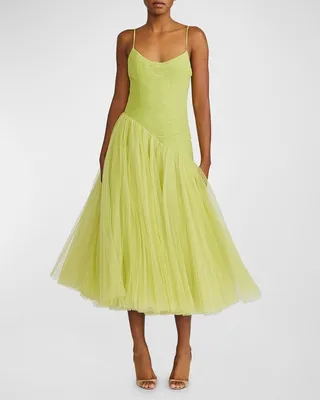 Tulle Cocktail Midi Dress