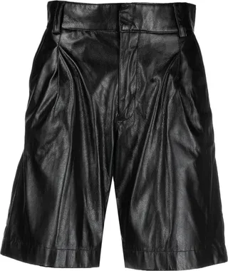 Marion faux-leather shorts
