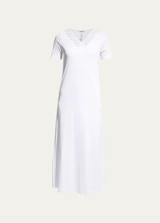 Moments Short-Sleeve Long Nightgown
