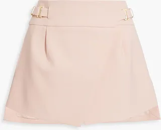 Woven mini wrap skirt
