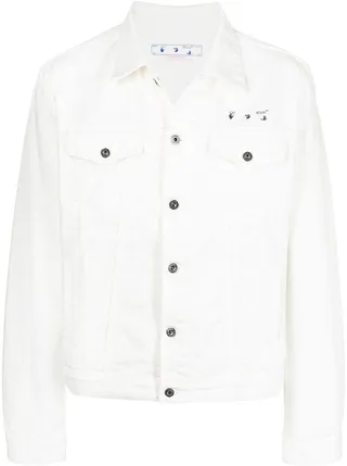 Caravaggio-print denim jacket