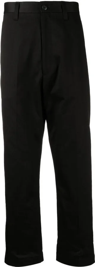 Straight-Leg Cotton Trousers