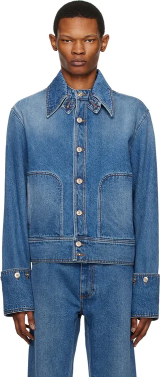 Wales Bonner Blue Delta Denim Jacket