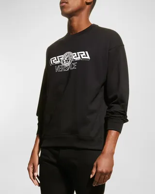 Men's Medusa Greek Key Logo Sweatshirt
