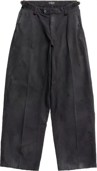 Wide-Leg Cotton Trousers
