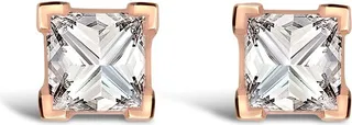 18kt rose gold RockChic diamond solitaire earrings