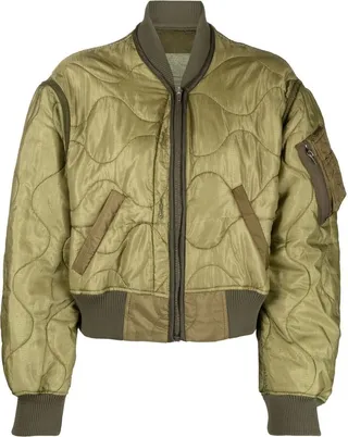 Refurbished quilted bomber jacket