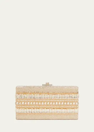 Sleek Rectangle Crystal Minaudiere