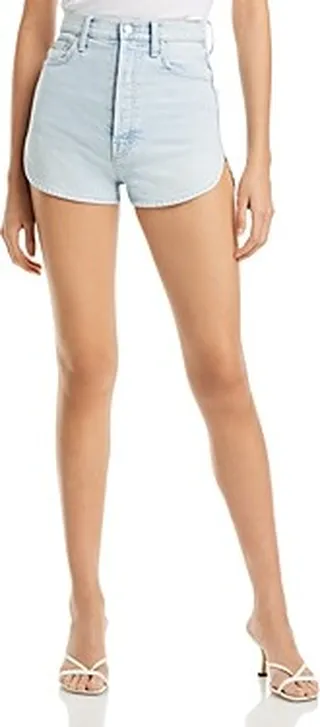 Mother The Tippy Top Frisky Arch Denim Shorts in I Do Declare