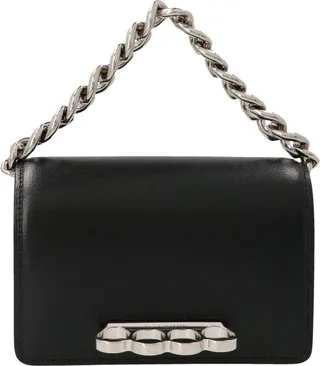 Alexander McQueen The Four Ring Mini Chained Shoulder Bag