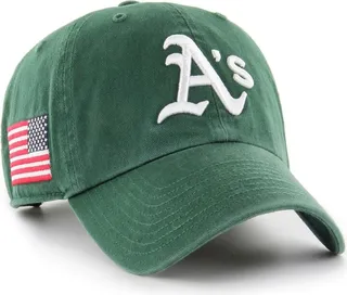 Men's '47 Brand Green Oakland Athletics Heritage Clean Up Adjustable Hat