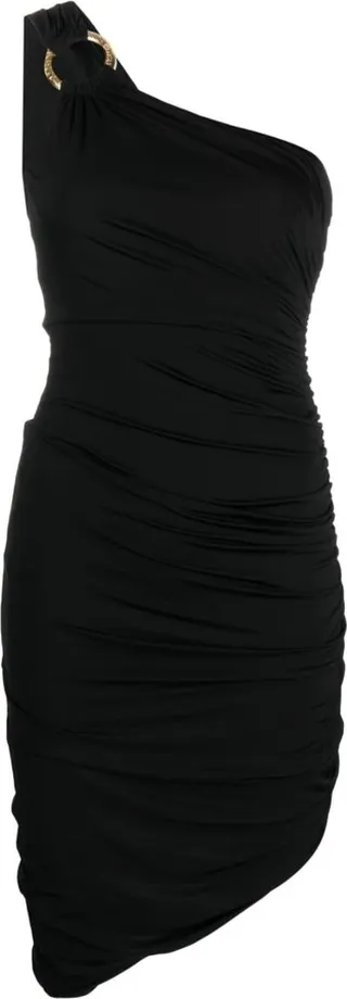 Draped One-Shoulder Minidress