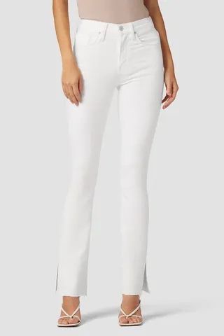 Hudson Jeans Barbara High-Rise Bootcut Jeans - White