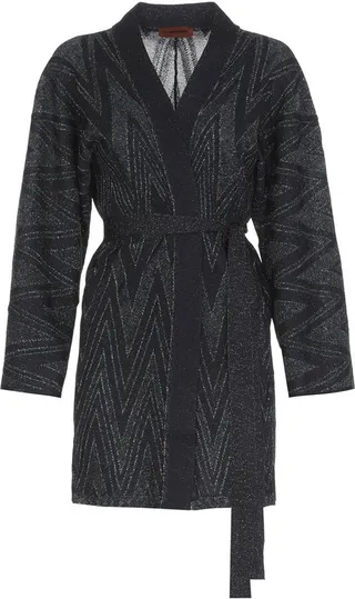 Missoni Zig-Zag Belted V-Neck Jacket