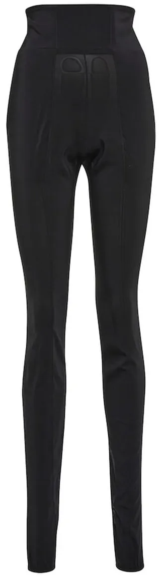 Crepe high-rise skinny pants
