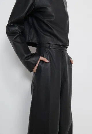 LOULOU STUDIO Noro Leather Pants - Black