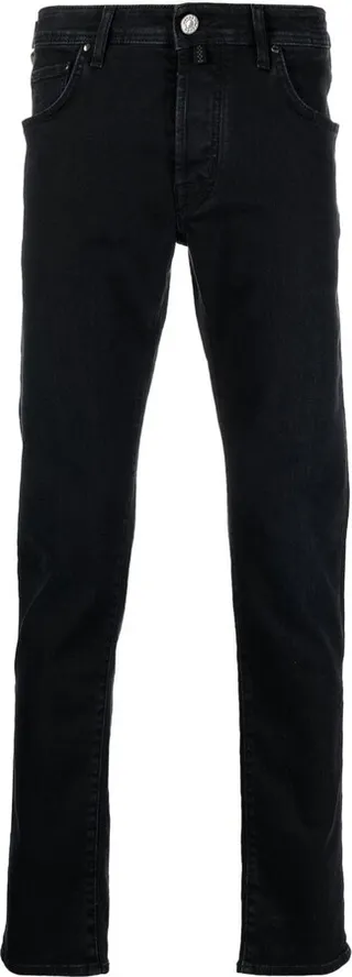Scarf-Detail Skinny Jeans