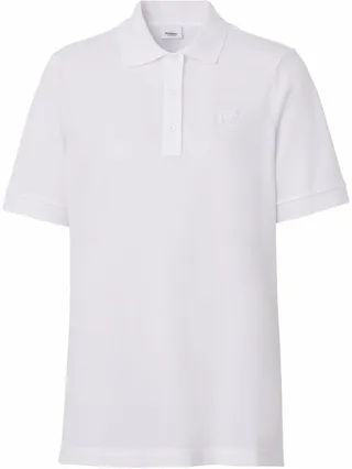 BURBERRY- Logo Cotton Polo Shirt