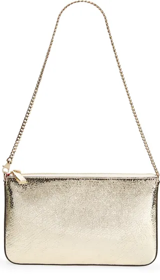 Loubila Metallic Leather Pouch