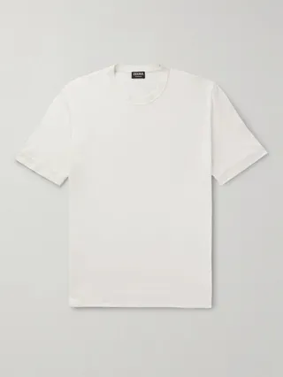 Silk and Cotton-Blend T-Shirt