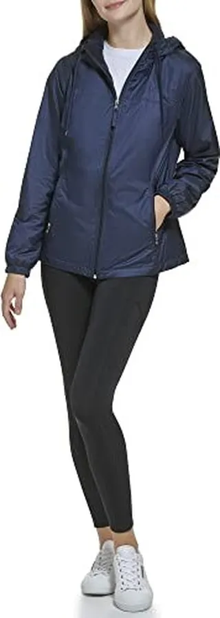 Calvin Klein Womens Zip Front Windbreaker