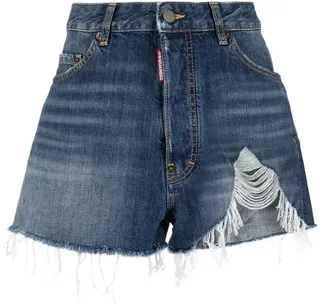 Distressed Denim Shorts