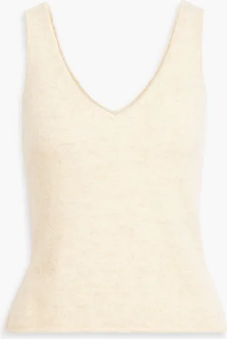 Mélange cashmere top