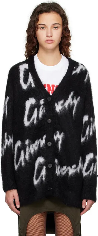 Givenchy Black All-Over Cardigan