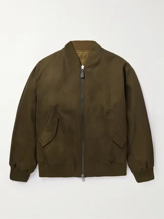 Thule Virgin Wool-Blend Gabardine Bomber Jacket