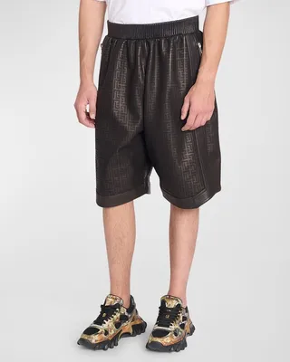 Men's Leather Monogram Shorts