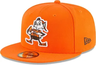 Men's New Era Orange Cleveland Browns Omaha Throwback 59FIFTY Fitted Hat