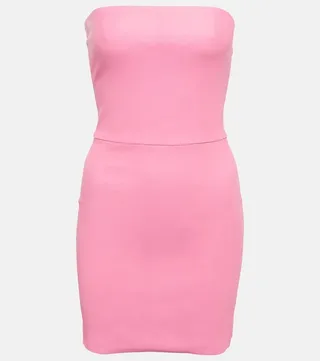 Amina strapless leather minidress