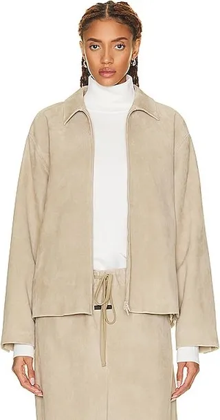 Fear of God Eternal Suede Jacket in Cream