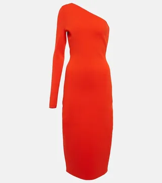 VB Body one-shoulder midi dress
