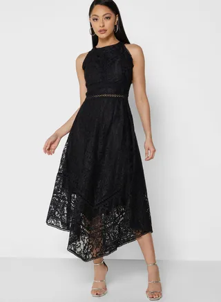 Asymmetrcial Lace Dress