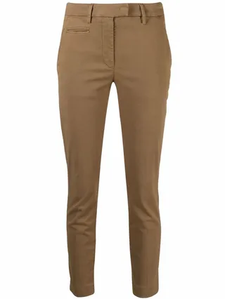 Skinny-Cut Cotton Trousers