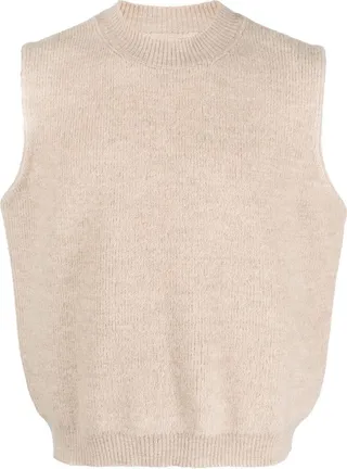 Wool-Alpaca Wool-Blend Vest