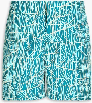 Mid-length printed swim shorts