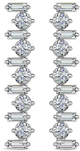 18kt white gold Amalfi diamond drop earrings